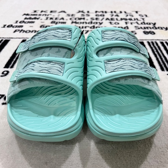 Hoka Ora Luxe Recovery Slides MIST GREEN / TRELLIS - Picture 3 of 7
